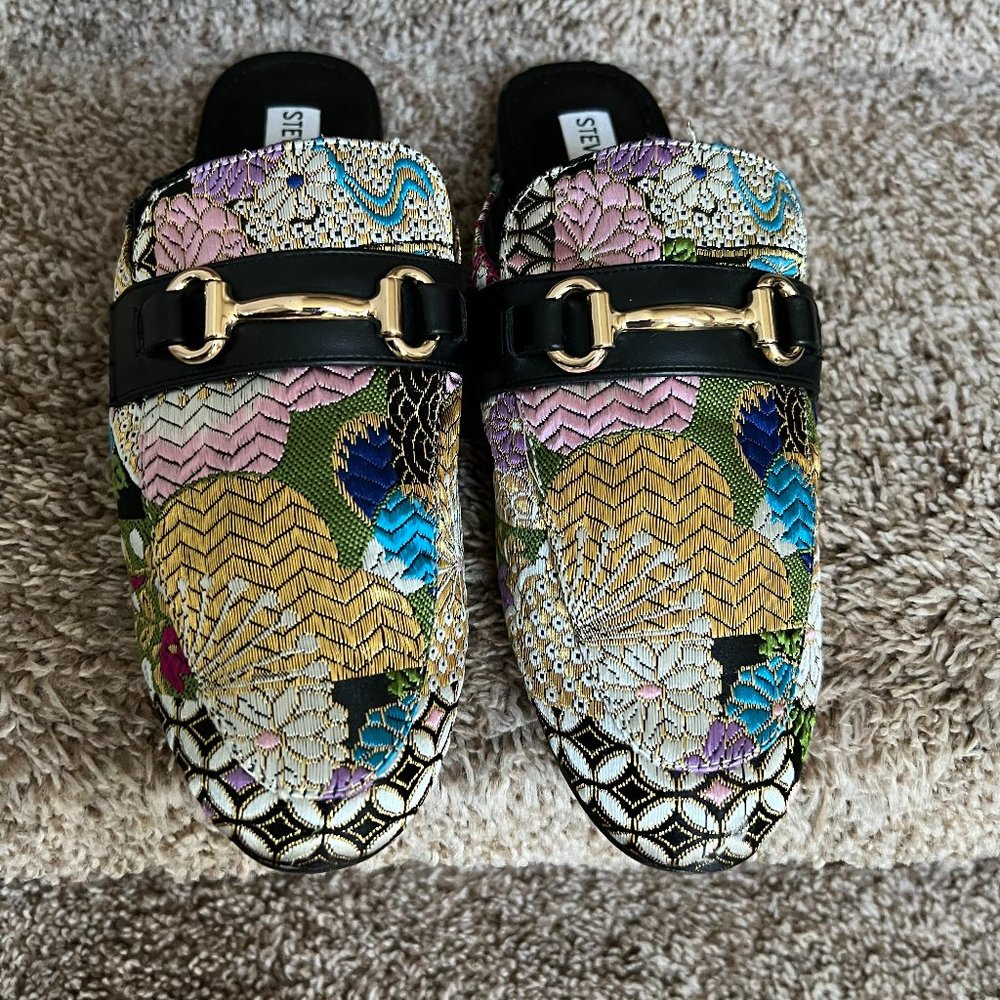 Steve Madden Revolt Fabric Slide On Open Back Sho… - image 4